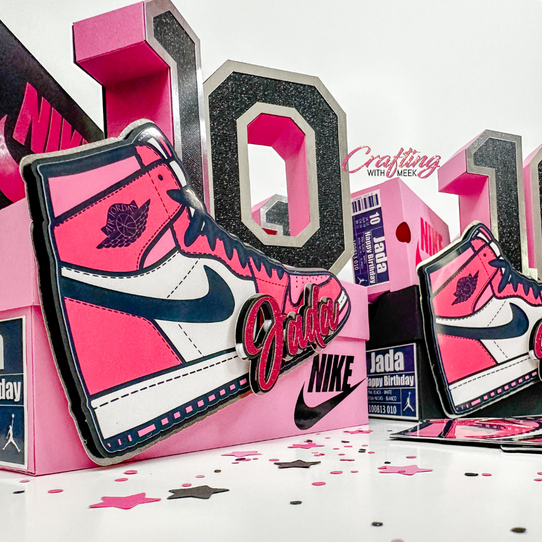 Shoe Cut Out, Shoe Box, & 3D Number Centerpiece | Crafting